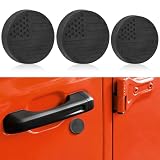 Timilge Strong Magnetic Keyhole Covers, Door Lock Cover for 2018-2025 Jeep Wrangler JL & Gladiator JT, 2 Front & 1 Tailgate Door Lock Protectors, Keyhole Decor Accessories