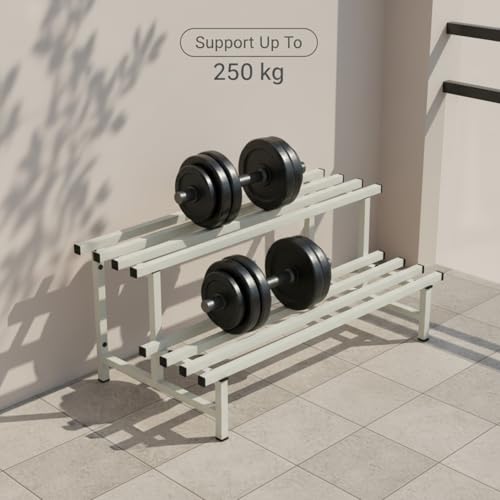 Image of Mighty Home 2-Tier Metal Plant Stand, Stylish & Sturdy Iron Rack for Home, Balcony & Garden, Space-Saving, Durable, Ideal for Indoor & Outdoor Decor, White, Single Pack