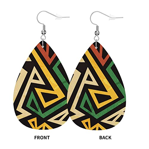 MIOAOSRT Earrings for Women,Leather Earrings Dangle Lightweight Teardrop Earrings Jewelry for Women3