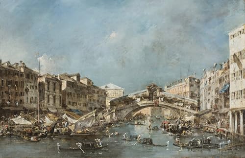 Toile peinture murale Francesco Guardi 60x90cm, cadeau idéal de pendaison de crémaillère