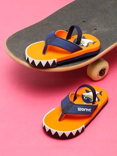 Image of ONYC Shark V Shape Sliders for Kids, Unisex