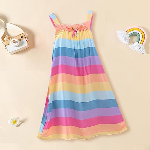 Generic Toddler Baby Girl Summer Outfit Sunflower Dresses Butterfly Sundress Age 1 to 6 Years Independence Day Gifts4