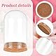 PH PandaHall 4 Stück Cloche Glaskuppel Klarglas Displaykuppel Mit Korkboden Dekorative Gläser Für Sammlerstücke Figuren Blumenaufbewahrung Partybevorzugung Dekoration 8x12.9cm