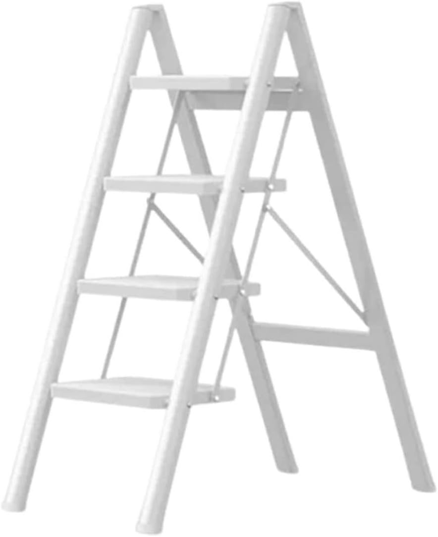 Step Ladder Portable Folding Ladder Telescoping Ladders A-frame Metal Ladder Width Pedals Step Ladders for Home and Work Everyday Folding Ladder Telescopic Ladder(Color:Black,Size:3 Step)