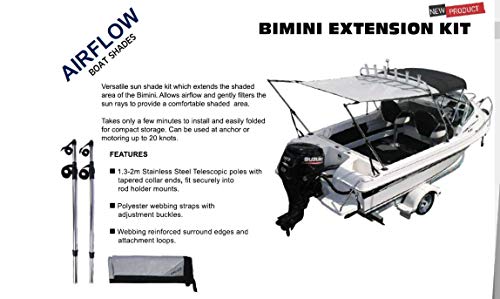 Oceansouth Boat Airflow Bimini Top Extension Sun Shade Kit With 32Mm Aluminum Poles (Ma 046-1) #TOP6