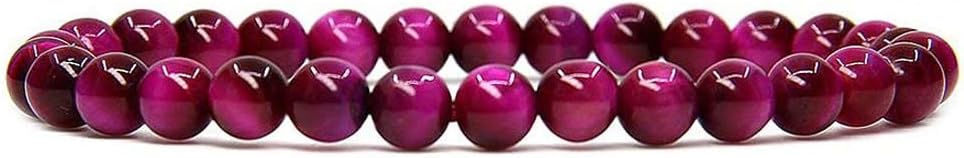 Handmade Natural Healing Gemstone 6mm Round Beads Stretch Crystal Bracelet 7 Inch Unisex