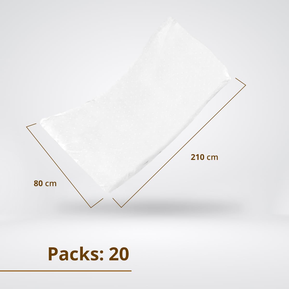 XARA Lenzuola letto regolabili in TNT usa e getta 80 x 210 cm - 20 g - Confezione da 20 - Lenzuola usa e getta Barella da massaggio, 100% riciclabili, idrorepellenti