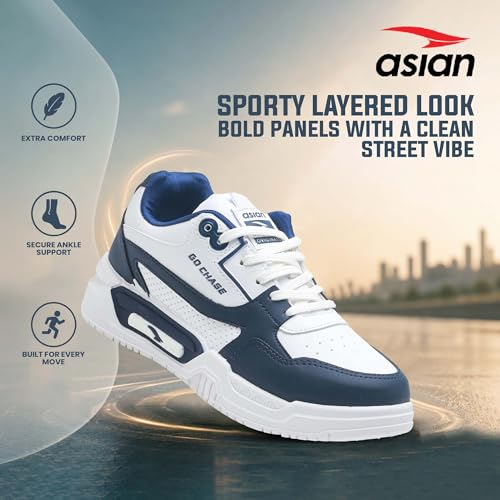 Image of ASIAN Shadow-02 Sneakers for Men | Cushioned Insole, Anti-Slip Outsole & Premium Stylish Design | Trendy Casual Sneakers for Gym