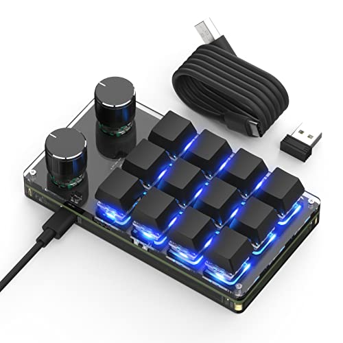 Mini clavier macro mécanique sans fil bluetooth pour joueur et programmeur