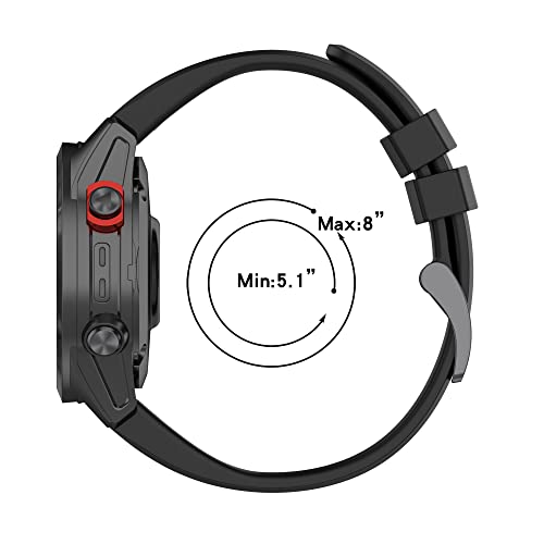 Correa silicona compatible Garmin Fenix 8 43mm 20mm miniatura 5
