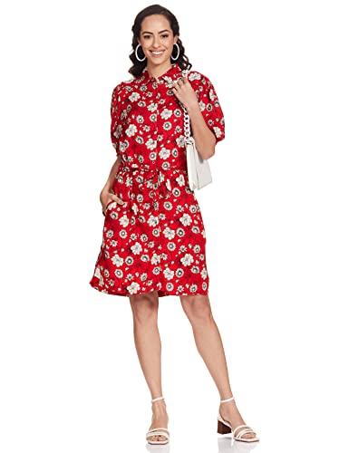 Image of Spykar Women's Cotton Classic Knee-Length Casual Dress