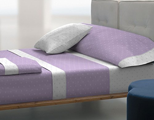 TOLRA Juego DE SÁBANAS Cama de 105 cm Lila Modelo PRESTIGE-2911