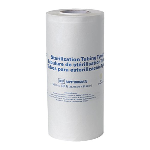 Medline MPP100685N Tyvek Medical Sterilization Rolls, Tubing, 10
