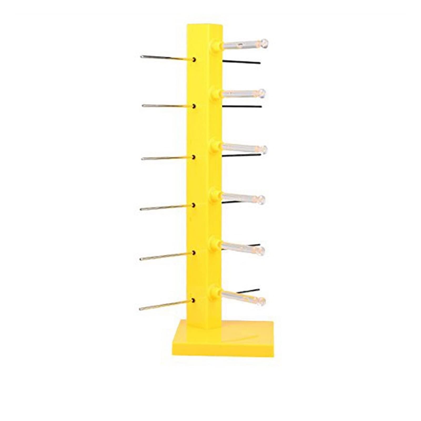 Brillenhalte Mode-Design 6-Paar-Sonnenbrille-Augenbrillen Rahmen-Rack Eyewear-Zähler-Halter-Anzeigen-Anzeige-Anzeigen-Halter Brillenständer (Color : Yellow)