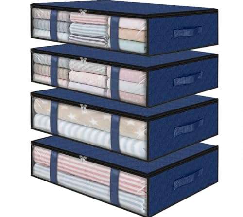 StorageRight Under Bed Storage Bags 4 Pack, 40L Large Clothes