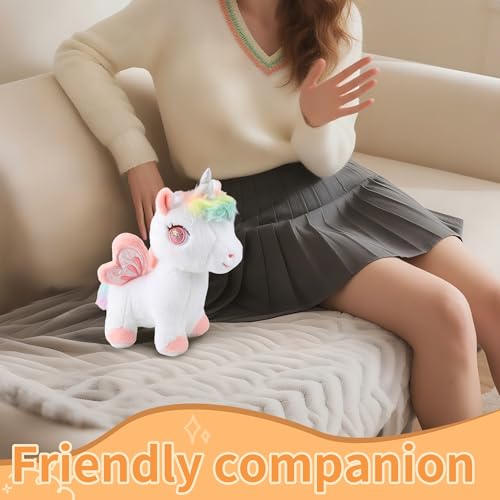 Image of Plush Unicorn Stuffed Animal, Pink Unicorn Plush Toys for Girls Girlfriend Lovers, 11.8 Inches Smooth Plushies Hugging Pillow, Cute Pony Stuffed Animal Cuddle Toy Gift for Birthday Valentine Christmas