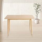 seonyou Dining Table Rectangular Modern Kitchen Table, 47" Solid Wood Dining Table for Small Spaces,