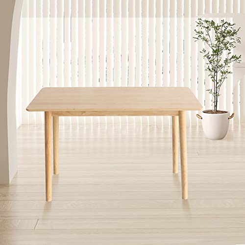 Seonyou Dining Table Rectangular Modern Kitchen Table, 47" Solid Wood Dining Table For Small Spaces, Natural Wooden Farmhouse Dining Table #TOP9