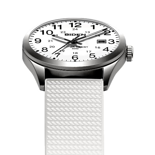 Image of LN LENQIN Mens Watches Analog Quartz Sports Unisex 30M Waterproof Nurse Watch for Men Women Medical Professionals Military Time with Second Hand Glowing Easy to Read Dial