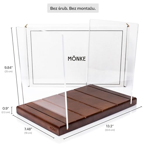 MÖNKE Stojak Na Płyty Winylowe – Minimalistyczny Uchwyt Na Płyty – Pojemność 60 Lp – Pasuje Do Każdego Wystroju (Brązowy