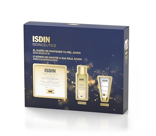 ISDIN PACK ISDINCEUTICS RUTINA ANTIEDAD DIA - Age Reverse Day 50 ml + REGALOS Mini Essential Cleansing 27 ml y Mini K-Ox Eyes 3 ml