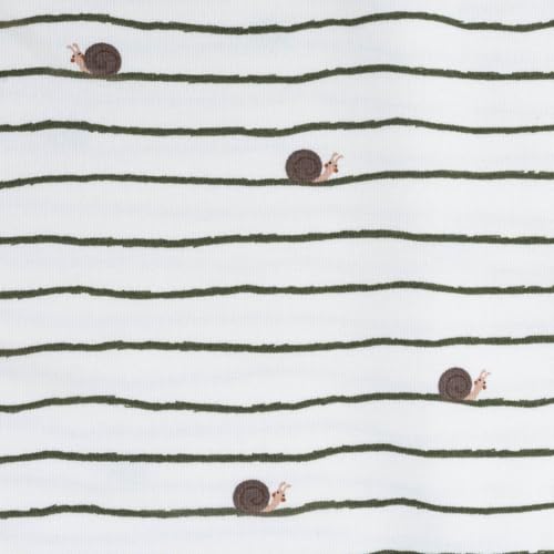 Jersey Baumwolljersey Streifen Schnecken wollweiß grün 1,5m Breite