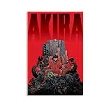 QUYEBRHFY Akira - Póster decorativo para pared, diseño vintage, decoración de película, póster impreso, decoración fresca para habitación, 30 x 45 cm, estilo sin marco