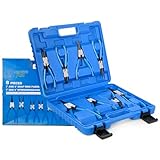SMOTIVEPRO 8 Piece Precision Snap Ring Pliers Set – 7