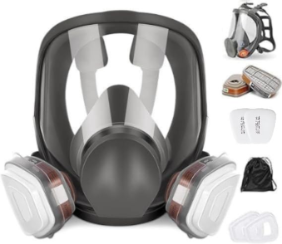 SEVIA Full Face Respirator Gas Mask, 6800 Reusable Respirator Mask with Filters, Anti-fog, Dust-proof Organic Vapor for Painting, Welding, Sanding, Polishing, Dust, Woodworking(1Pcs)-image-18