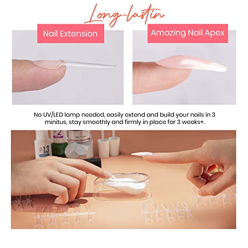 Beetles Kit de pó para imersão de unhas para construir um ápex, pó transparente com base 2 em 1, sis