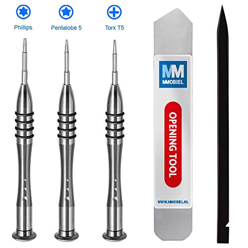 MMOBIEL Professional 3 Pcs Repair Screwdriver Toolkit Set for iPhone and Macbook Pro/Air with Retina incl P5 1.2 mm Pentalobe 5 pointed Star, T5 Torx and PH000 Philips 1.5 mm