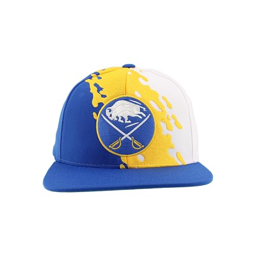 Image of ZHATS NHL Unisex-Adult NHL Officially Licensed Adjustable Snapback Hat Flat Bill Z11 Retro Paintbrush