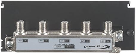 4-Way Balanced Splitter / Combiner Hub CATV Antenna HDTV Grid Mounted Distribution Hub, Distributes Signals to 4 Locations with its On-Board Splitter