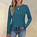 Red Blouses for Women, Fall Tops Long Sleeve Solid Tops Outfits Winter Clothing Womens Warm Tops Black Blouse V Neck Tops Women Blouse (L, Mint Green)