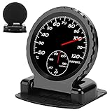 TIKATARER Pantalla de Calibre OBD2, Visualización hacia Arriba para Automóviles con Accesorios Metal OBD2 Gauge para Automóvil (B...