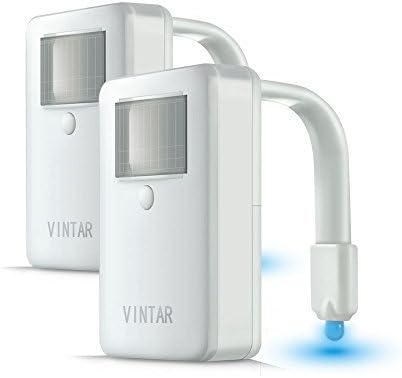 VINTAR 2 Packs Toilet Light, 16 Color Motion Sensor LED Toilet Night Light