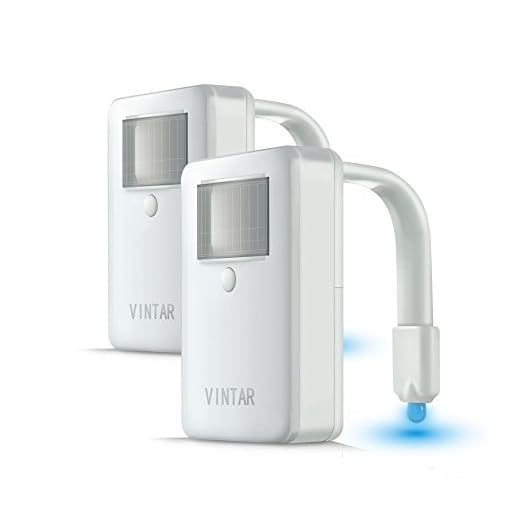 [2-Packs] Vintar 16-Color Motion Sensor LED Toilet Night Light,Gag Gifts for Christmas, 5-Stage Dimmer, Light Detection.Fathers Day Gifts