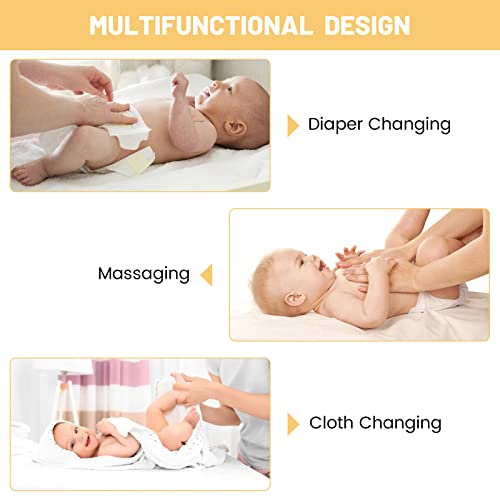 Baniromay Baby Changing Table Dresser With 4 Drawers, Nursery Dresser Diaper Table With Changing Pad For Kids Room, Bedroom (White) (White) #TOP6