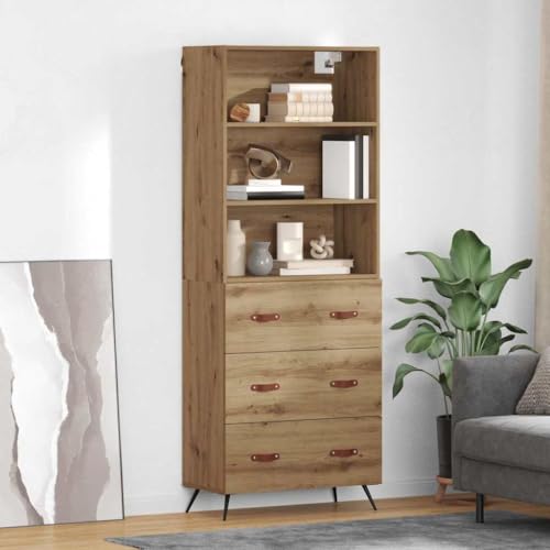 Aparador de madera de roble Artisan de aspecto moderno con amplio espacio de almacenamiento 2