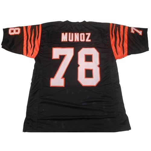 Custom Anthony Munoz Jersey Stitched Black Football New No Brand/Logos (US, Alpha, Large, Regular, Regular, Black)