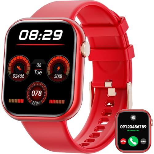 Hwagol Reloj Inteligente Mujer Hombre, 1.85' HD Smartwatch Mujer con Bluetooth Llamada, Reloj Smartwatch con 140+ Modos Deportivos/Pulsometro/SpO2/Sueño, Relojes Inteligentes para Android iPhone
