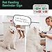 YAUYIK Pet Feeding Reminder, Magnetic Reminder Sticker, AM/PM Daily Indication Chart Feed/Walk Your Pets, Fridge Magnets and Double Sided Tape, Helps You to Track Pet Feeding & Walking (Silver)