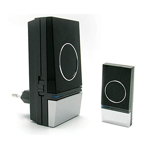 Avidsen - Carillon - Sans Fil à Brancher, Portée de 100m, Choix entre 32 Sonneries, Couleur Noir Laqué, Compatible avec la gamme Avidsen, garantie 2 ans - 102326