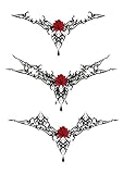 rose tramp stamp large 8.25" half-sleeve arm tattoo tattoo removable