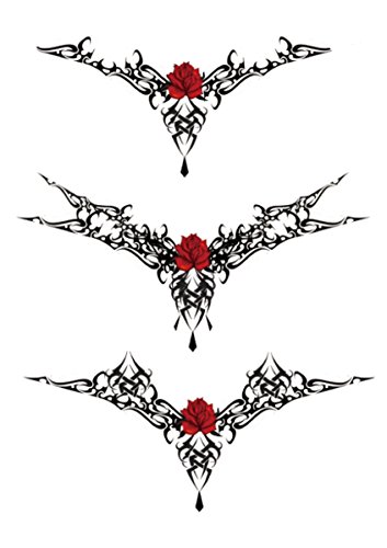 Rose Tramp Stamp Large 8.25" Half-Sleeve Arm Tattoo Tattoo Removable #TOP4