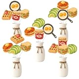 Brunch Theme Birthday Party Decoration, 24PCS Brunch Breakfast Centerpieces Sticks Sandwiches Bread...
