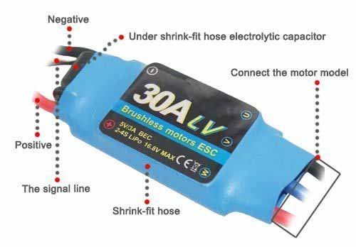30A Rc Brushless Motor Electric Speed Controller Esc 3A Ubec With Xt60 & 3.5Mm Bullet Plugs #TOP2