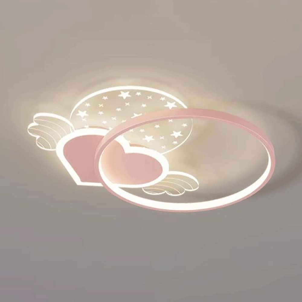 Plafonnier LED dimmable moderne et mince en métal design anneau cœur pour salon