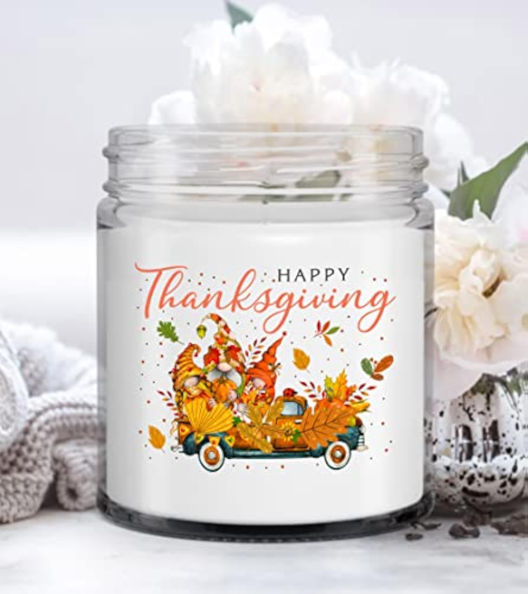 Thanksgiving Candle for Autumn Table Decoration
