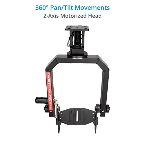 Proaim™ Gold Camera Pan Tilt Head With 12V Joystick Control (Pt-Gold) | Motorized Pan Tilt Head For Jib Crane Tripod Dv Video Dslr #TOP1